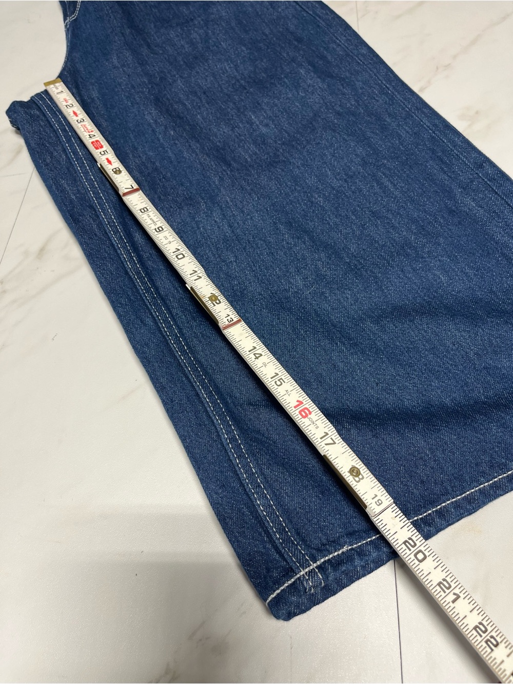 Old Navy Baggy Wide-Leg Culotte Jeans Blue Drapey Denim size 10 - Picture 9 of 10